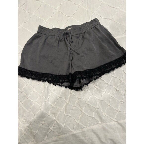 Hollister Pants - Hollister Gray Silky Shorts With Lace Trim  Size S